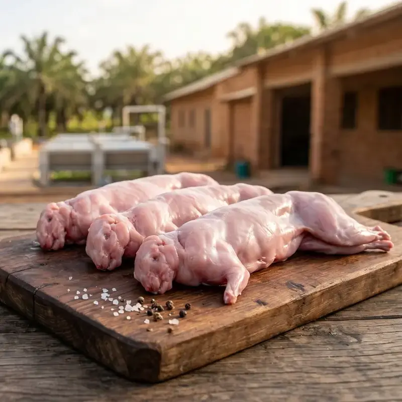 Lapins Transformés (Abattus, Prêts à cuire) — Transformation