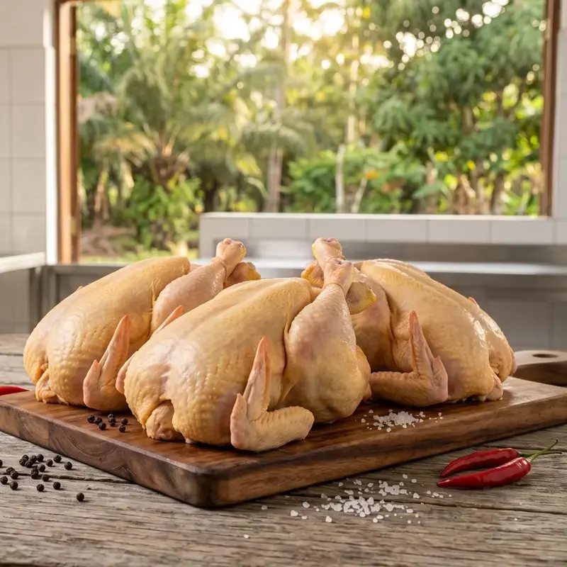 Poulet Transformé (Abattu, Prêt à cuire) — Transformation