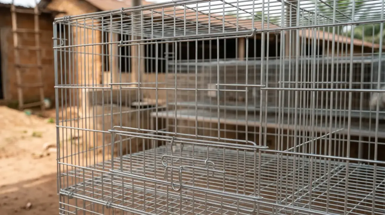 Cages galvanisées fabriquées à l'atelier d'Ikpinlè